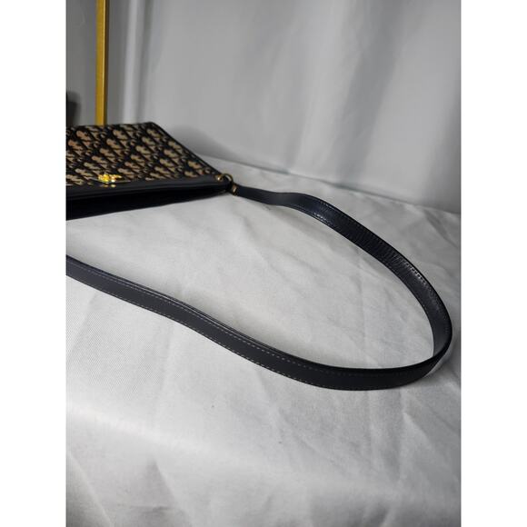 Christian Dior Trotter Canvas Shoulder Bag Navy Blue, Made in France - Picture 10 of 14